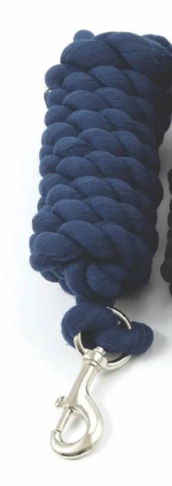 Shires Heavy Duty Cotton Lead Rope - Navy