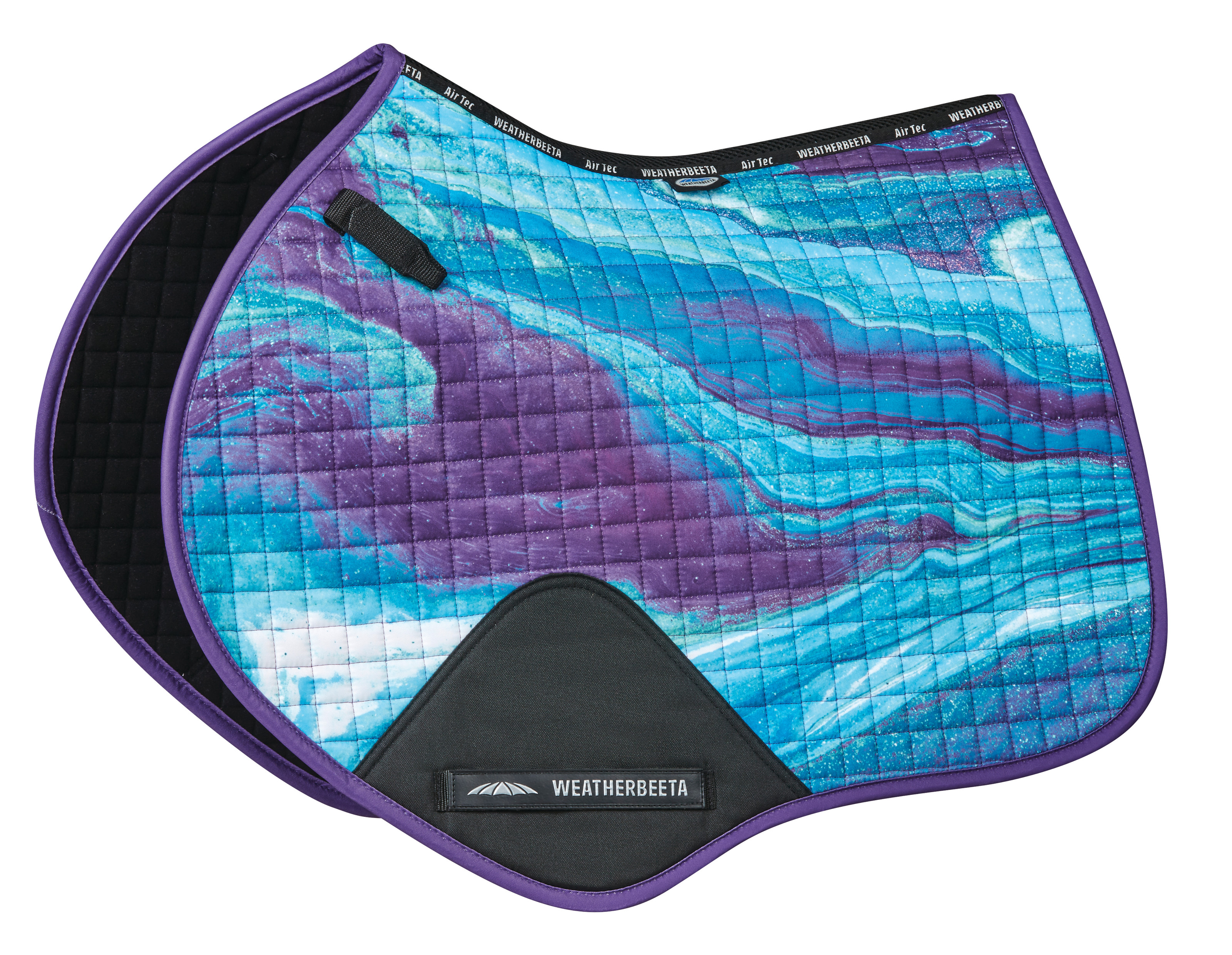 Weatherbeeta Prime Marble Jump Shaped Saddle Pad - Purple