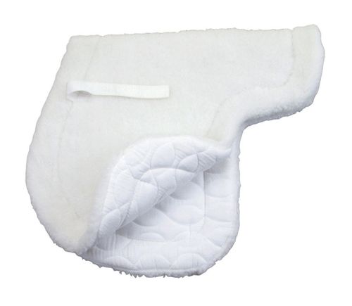 Roma Fleece Top/Quilted Bottom Close Contact Saddle Pad - White