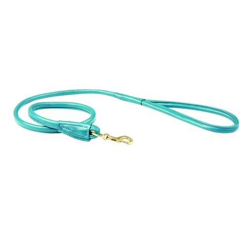 Weatherbeeta Rolled Leather Dog Lead - Teal