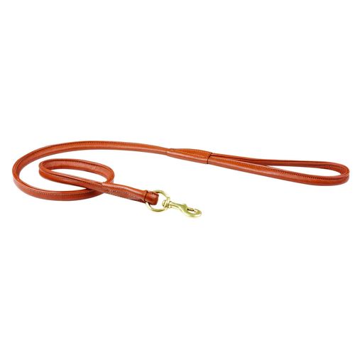 Weatherbeeta Rolled Leather Dog Lead - Tan