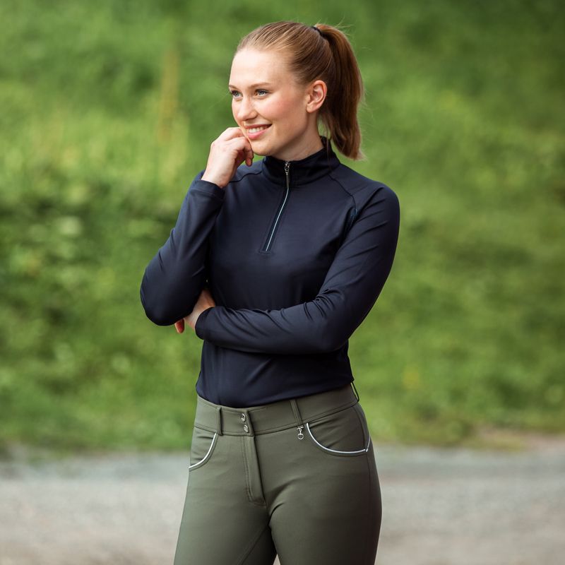 Horze Women's Carolina Training Shirt - Navy Dark Blue - Horze-33538-VDB - Bit of Britain
