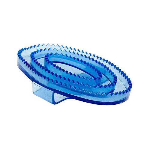 Horze Large Flexible Rubber Curry Comb - Blue