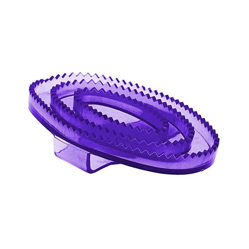 Horze Small Flexible Rubber Curry Comb - Purple