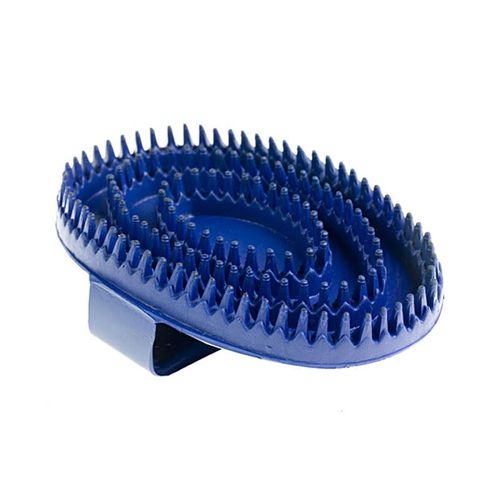 Horze Small Rubber Curry Comb - Blue