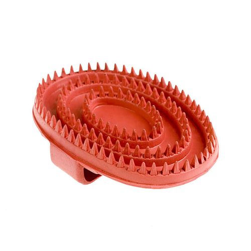 Horze Small Rubber Curry Comb - Red