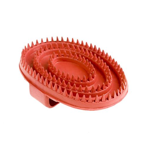 Horze Rubber Curry Comb - Red