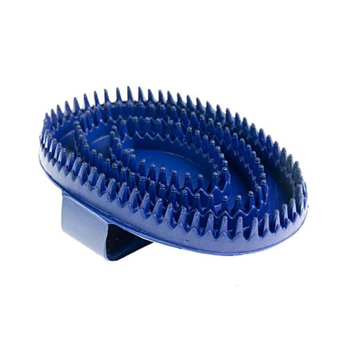 Horze Rubber Curry Comb - Blue