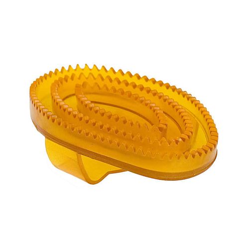 Horze Large Flexible Rubber Curry Comb - Orange