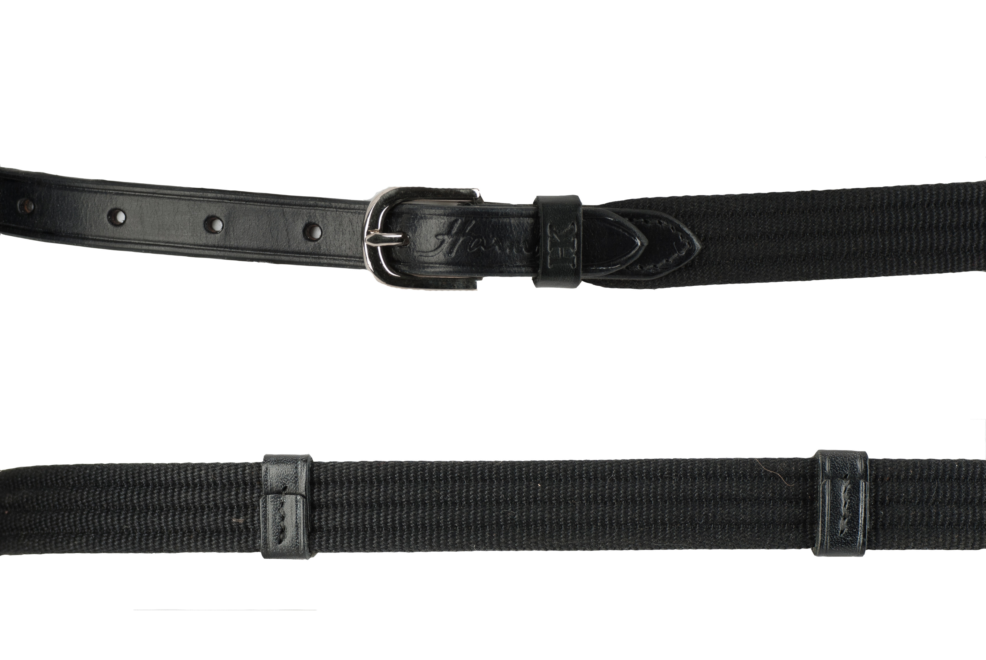 Harmohn Kraft  Leather Strap Belt 5/8in Black Harmon Kraft940128Black Bit of Britain