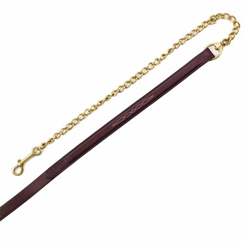 Aramas Fancy Square Raised Lead w/Solid Brass Chain - Chocolate