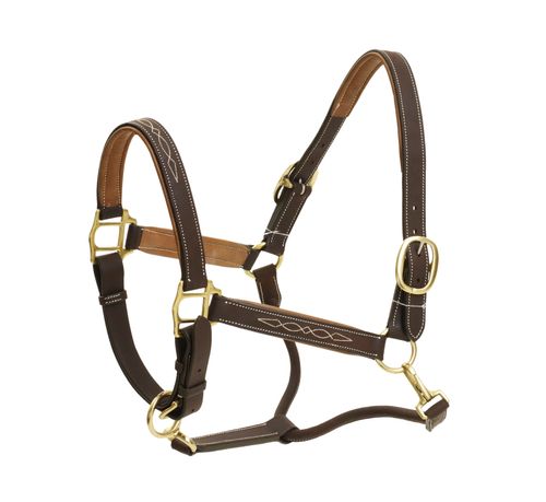 Ovation Richtan Luxury Padded Halter - Brown/Tan