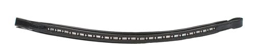 Aramas Princess Padded 1/2in Swarovski Browband - Black