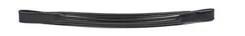 Aramas Double Raised Padded 3/4in Weymouth Browband - Black/Black