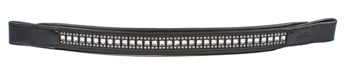 Aramas Queen Padded 1in Swarovski Browband - Black