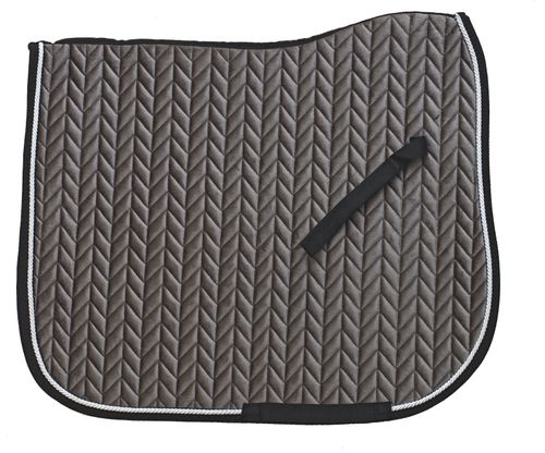 Ovation Elegance Velvet Dressage Pad - Grey/Silver/Black