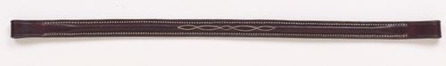 Ovation Fancy Square Raised Brow Band - Dark Brown