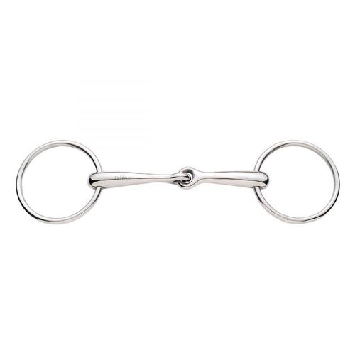 Korsteel Stainless Steel Solid Mouth Jointed 16mm Loose Ring Snaffle Bit