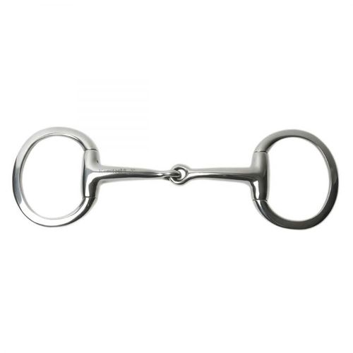Korsteel Stainless Steel Medium Weight Solid Mouth Eggbutt Snaffle Bit