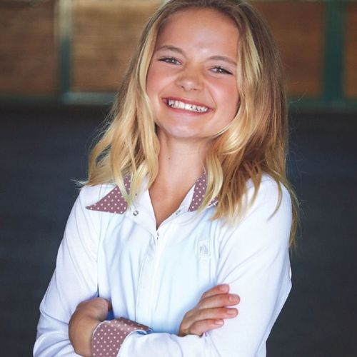 Romfh Kids' Sarah Long Sleeve Shirt Snap - White/Winter Rose Dot