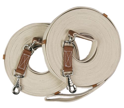 Centaur Cotton Web 50ft Lunge w/Loop - Natural