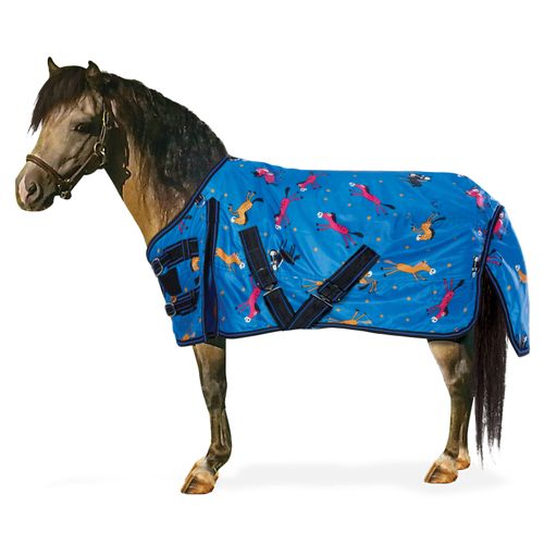 Centaur Pony 600D Turnout 200g - Blue Pony Print