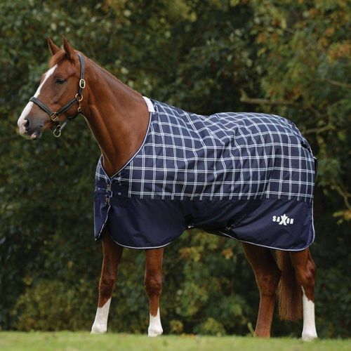 Saxon Defiant 600D Standard Neck Medium - Navy/Plaid