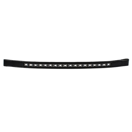 Harmohn Kraft Square and Round Crystal Browband 3/4in - Black