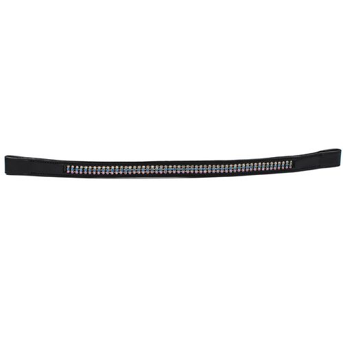 Harmohn Kraft Triple Row Crystal Browband 3/4in - Black