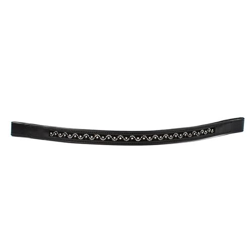 Harmohn Kraft Winding Crystal Browband 3/4in - Black