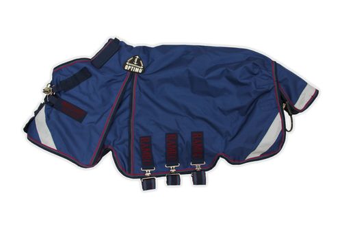 Rambo Optimo Turnout Outer Only - Navy/Burgundy/Teal/Navy