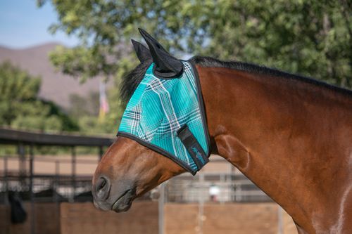 Kensington Signature Fly Mask w/Web Trim, Ears and Forelock Hole - Atlantis