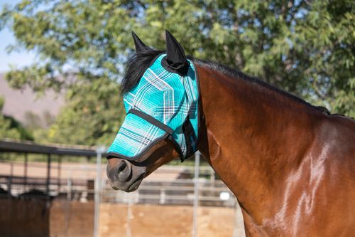 Kensington Signature Fly Mask w/Nose, Ears and Forelock Hole - Atlantis