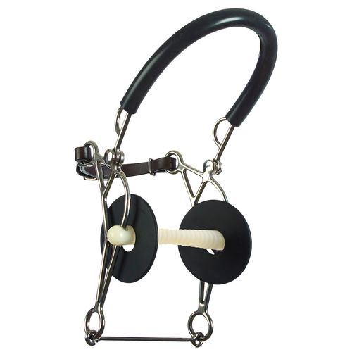 Happy Mouth Bits Mullen Ribbed Mouth Hackamore - Stainless Steel