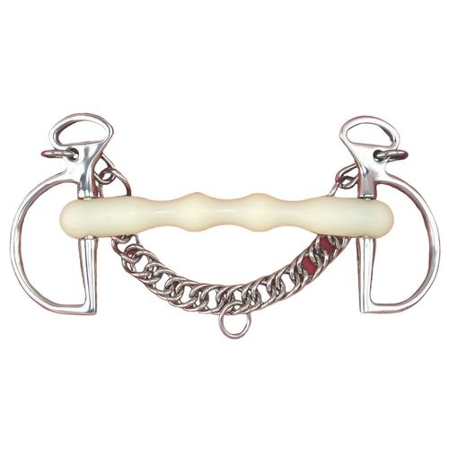 Happy Mouth Bits Mullen Shaped Kimberwick - Stainless Steel