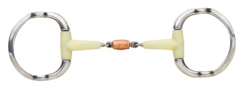 Happy Mouth Bits DoubleJointed Copper Roller Cheltenham - Stainless Steel