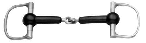 Korsteel Soft Rubber Mouth Jointed Dee Ring Snaffle Bit
