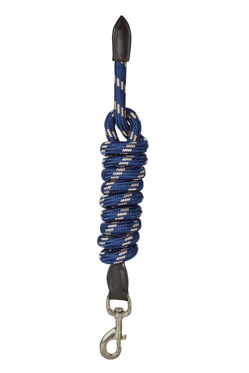 Kincade Leather Rope Lead - Navy/Cream