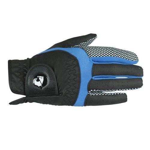 Finntack Norte Synthetic Leather Gloves - Black/Blue