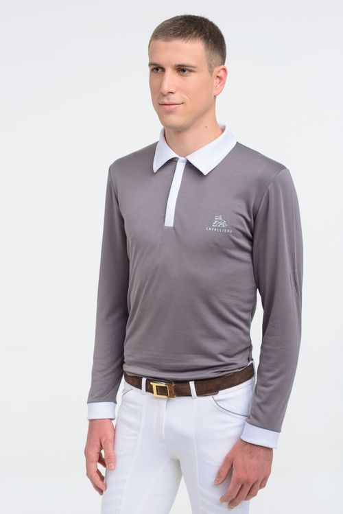 Cavalliera Men's Gentleman Long Sleeve Show Shirt - Grey