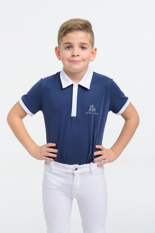 Cavalliera Kids' Gentleman Short Sleeve Show Shirt - Pigeon Blue