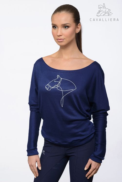 Cavalliera Women's Lyna Long Sleeve Shirt - Navy Blue