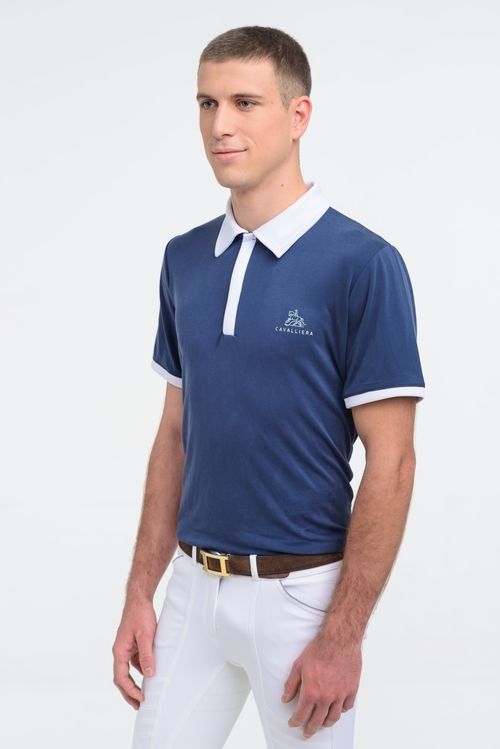 Cavalliera Men's Gentleman Short Sleeve Show Shirt - Pigeon Blue