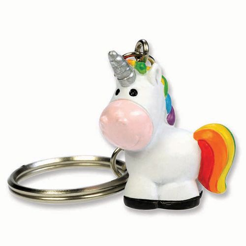 Kelley and Company 3D Rainbow Unicorn Keychain - MultiColor