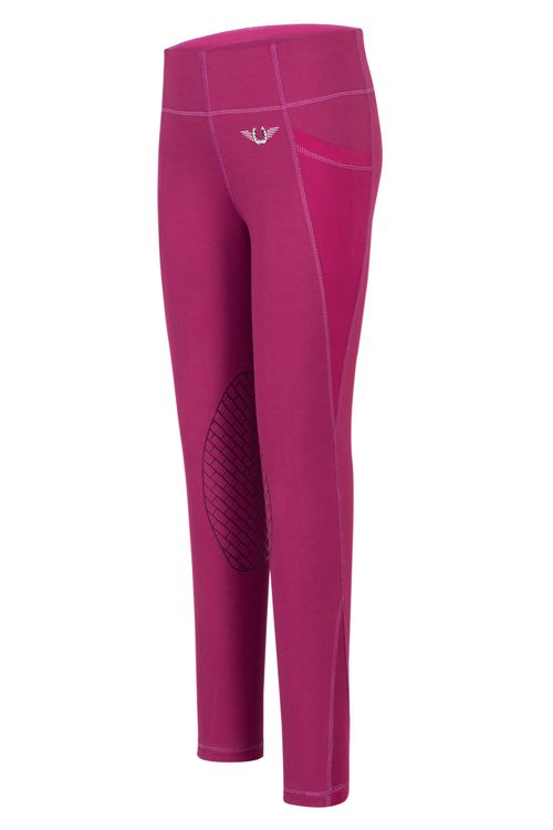 TuffRider Kids' Minerva EquiCool Tights - Plum Caspia