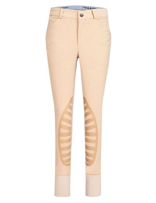 TuffRider Kids' Boys Patrol Silicone Knee Patch Breeches - Safari