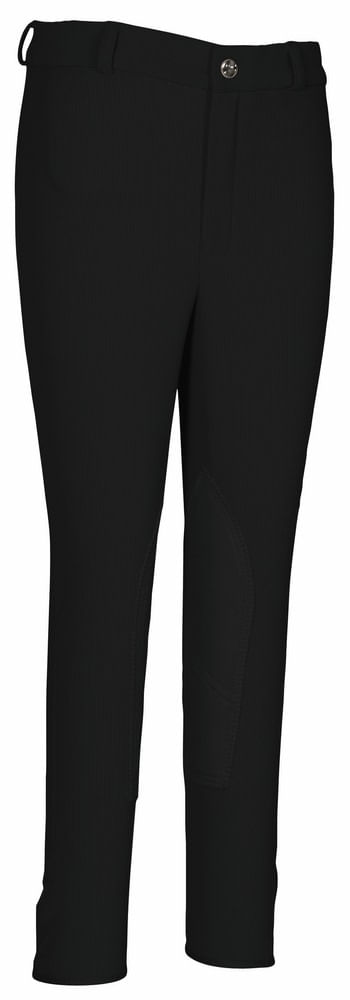 TuffRider Kids' Ribb Knee Patch Breeches - Black