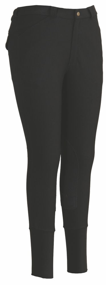 TuffRider Men's Ribb Patrol Knee Patch Breeches - Black