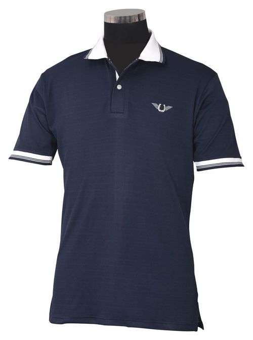 TuffRider Men's Mark Short Sleeve Polo Sport Shirt - EC Navy