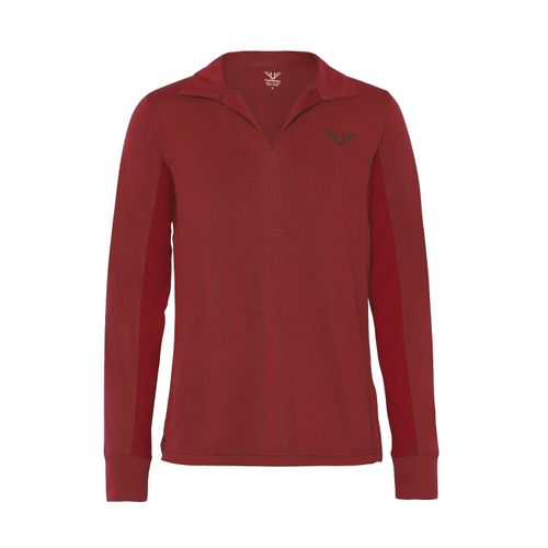 TuffRider Kids' Taylor Long Sleeve Polo - Wine